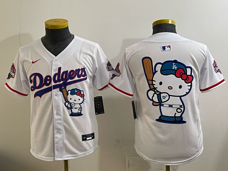youth Los Angeles Dodgers blank white Game 2026 Nike MLB Jersey 0523007
